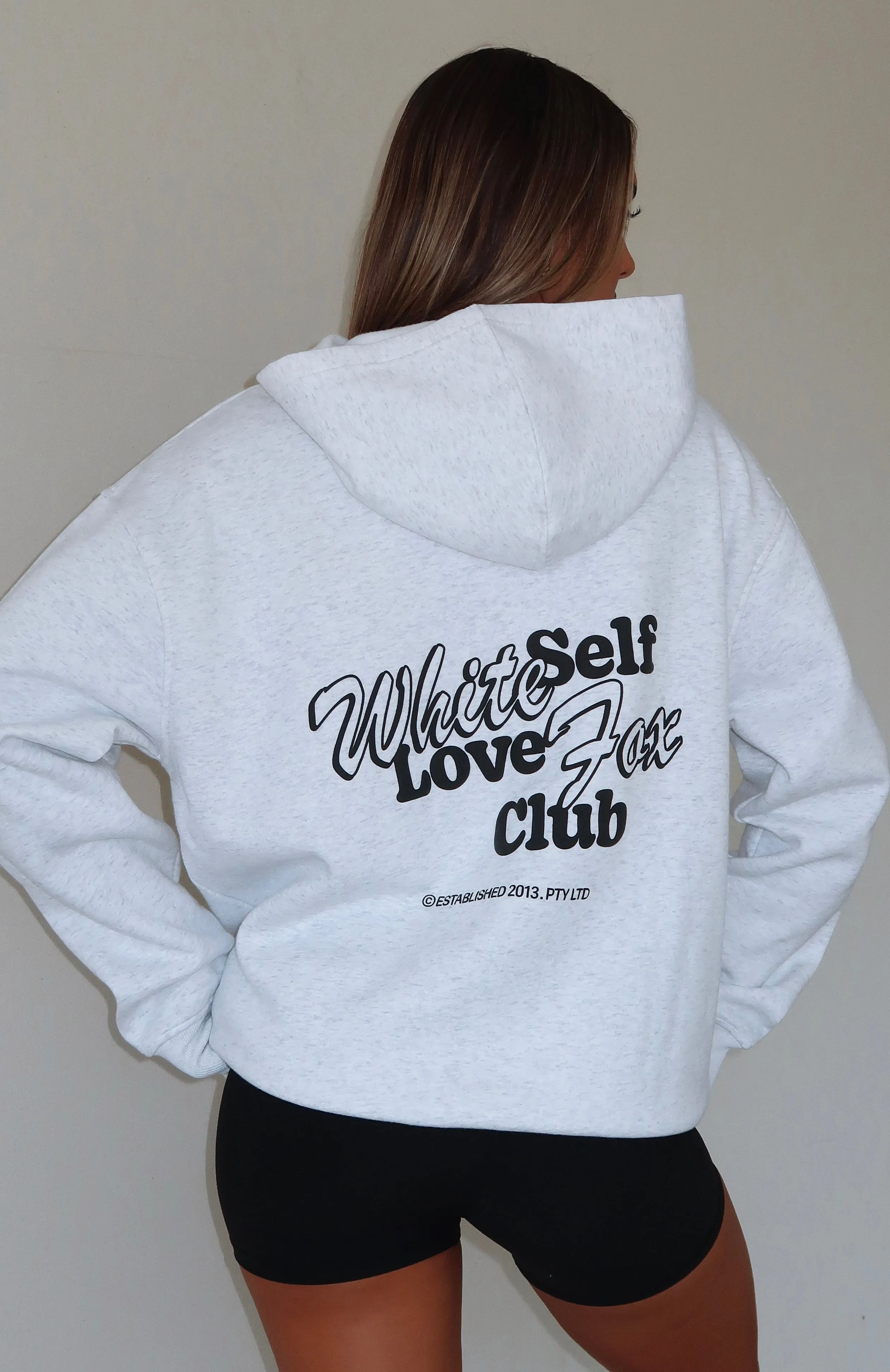Self Love Always Oversized Hoodie Grey Marle sold by White Fox Boutique