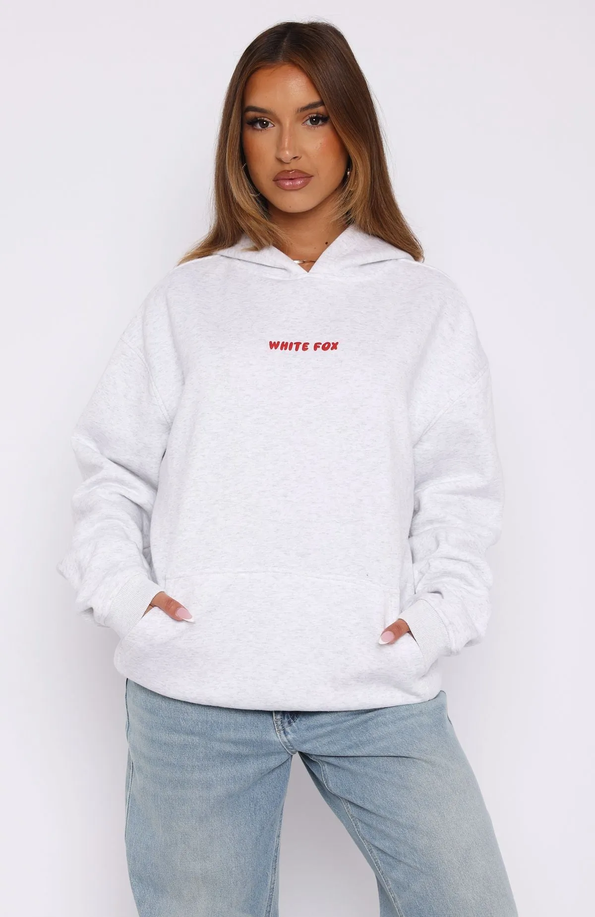 Deck The Halls Oversized Hoodie Grey Marle sold by White Fox Boutique product image thumbnail 2