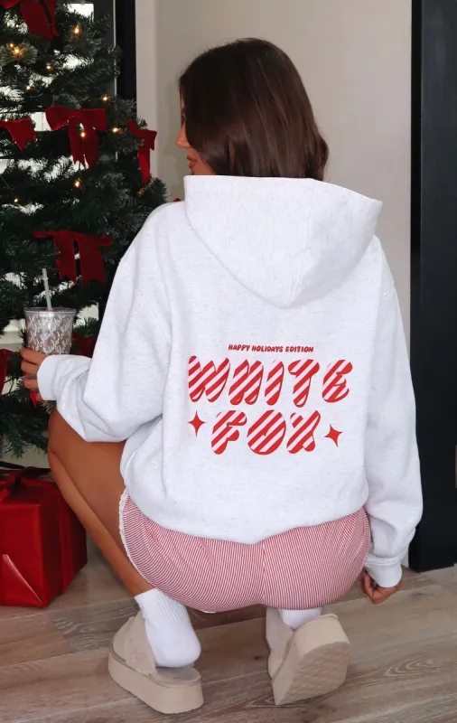 Deck The Halls Oversized Hoodie Grey Marle sold by White Fox Boutique