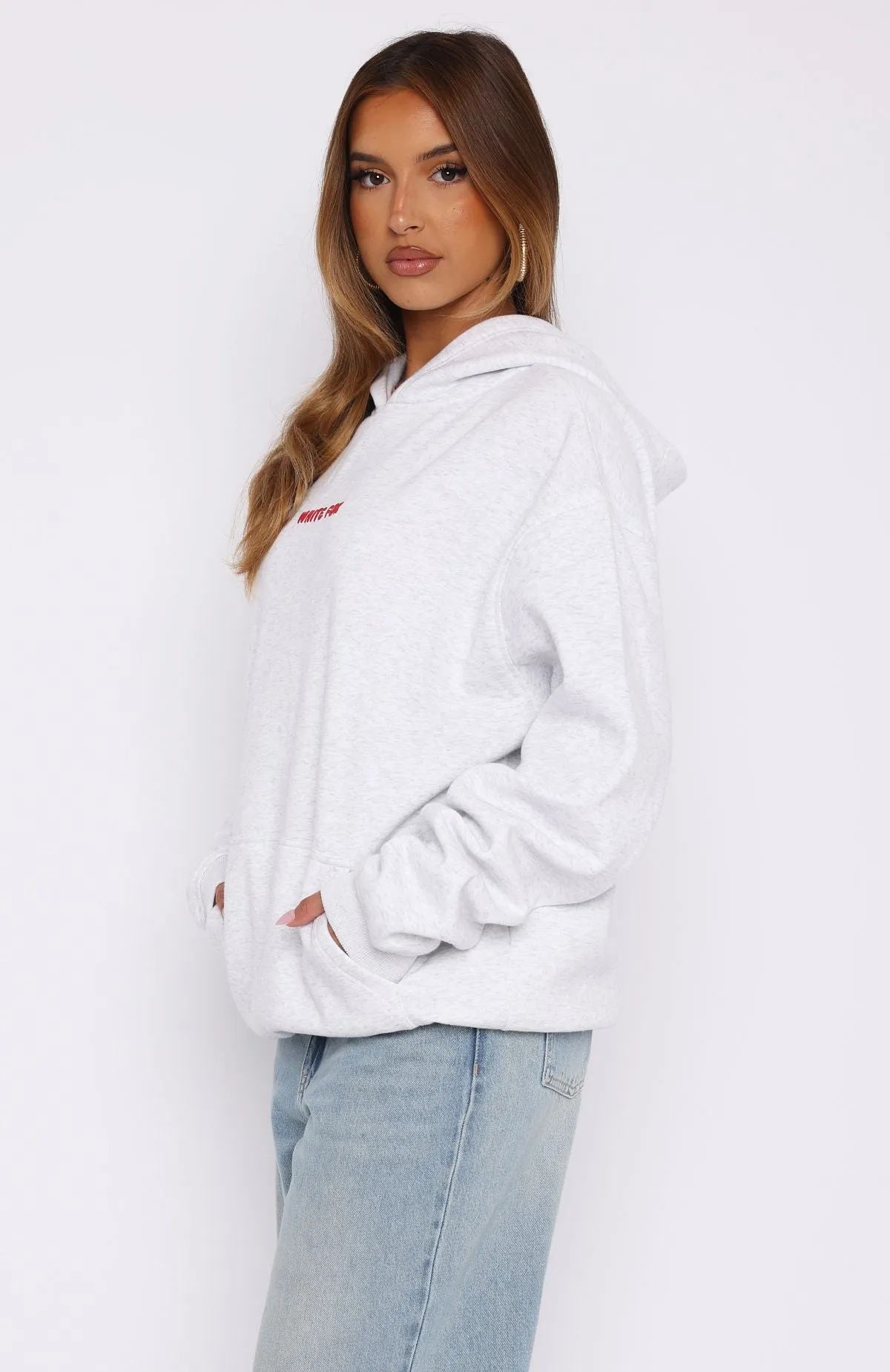 Deck The Halls Oversized Hoodie Grey Marle sold by White Fox Boutique product image thumbnail 3