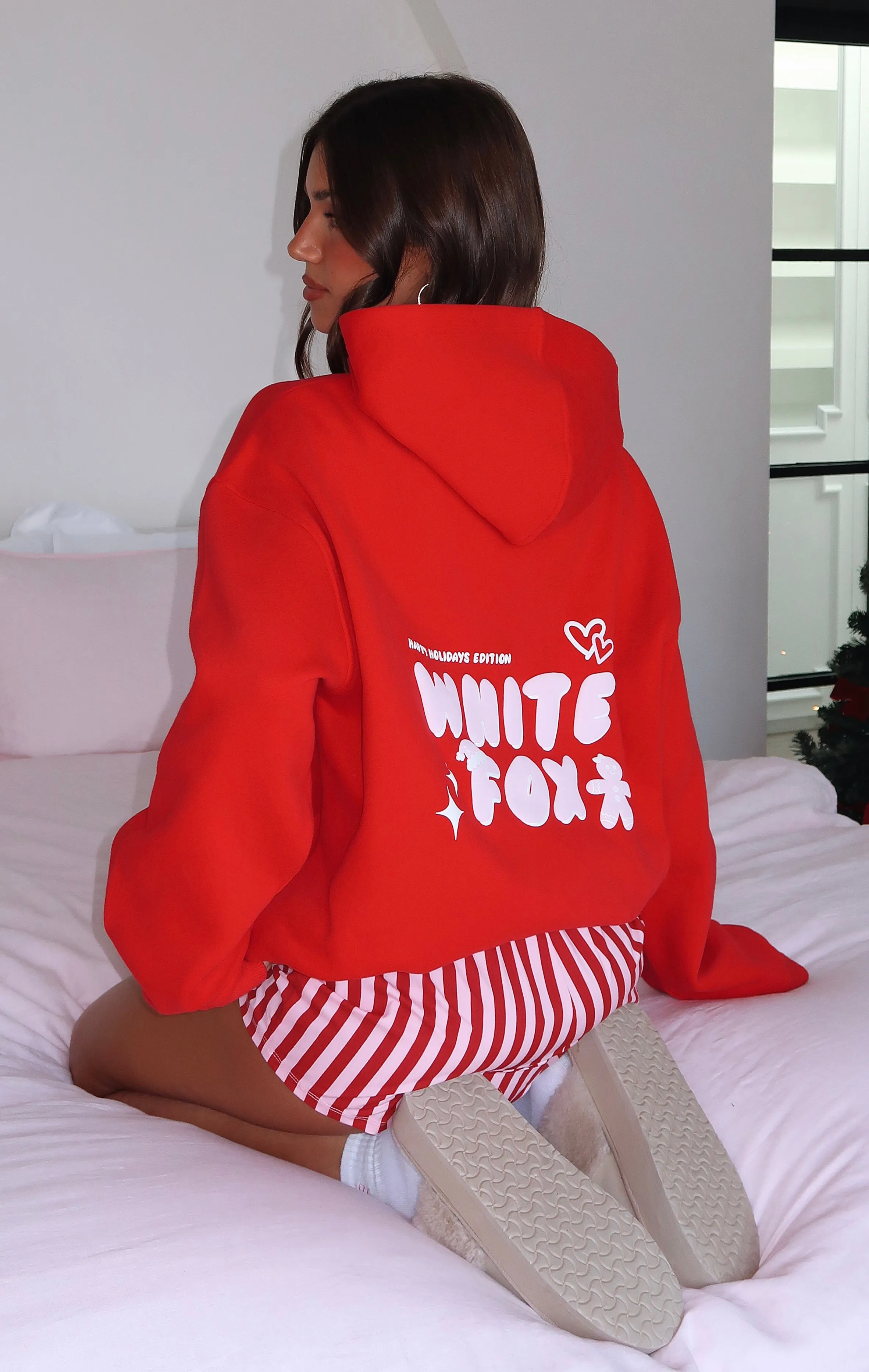 All I Want For Christmas Oversized Hoodie Red sold by White Fox Boutique