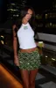 Stepping Out In Style Sequin Mini Skirt Kiwi sold by White Fox Boutique