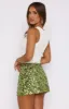 Stepping Out In Style Sequin Mini Skirt Kiwi sold by White Fox Boutique