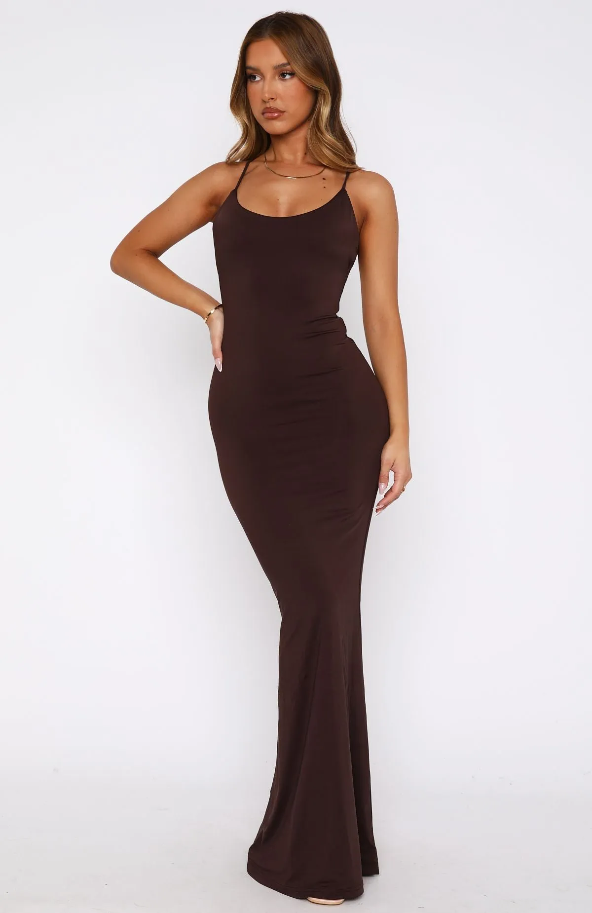 Vacation Vibes Maxi Dress Chocolate sold by White Fox Boutique product image thumbnail 2