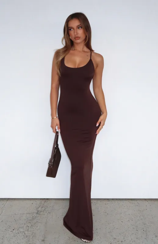 Vacation Vibes Maxi Dress Chocolate sold by White Fox Boutique