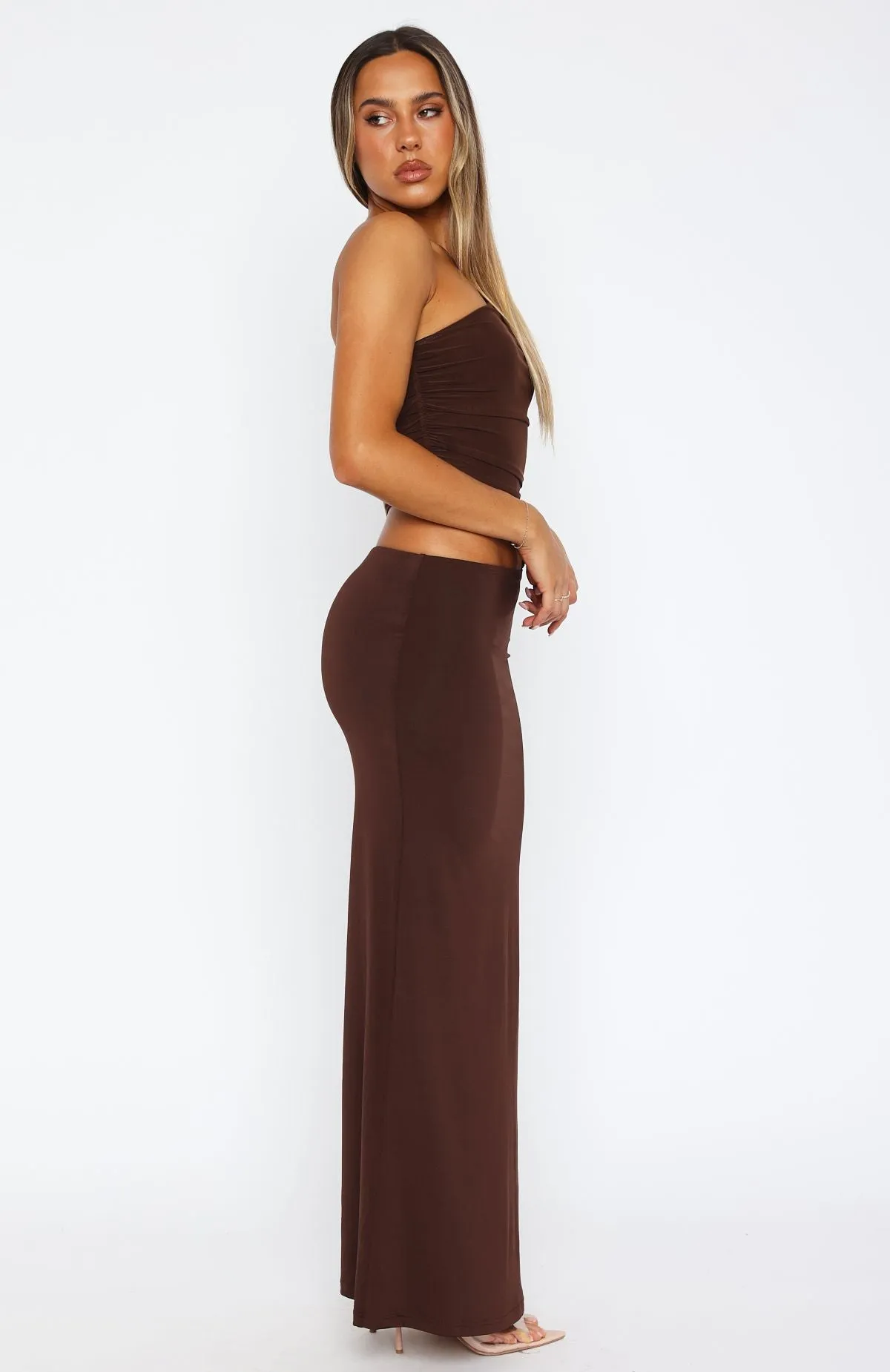 Give Me The Chance Maxi Dress Chocolate sold by White Fox Boutique product image thumbnail 3