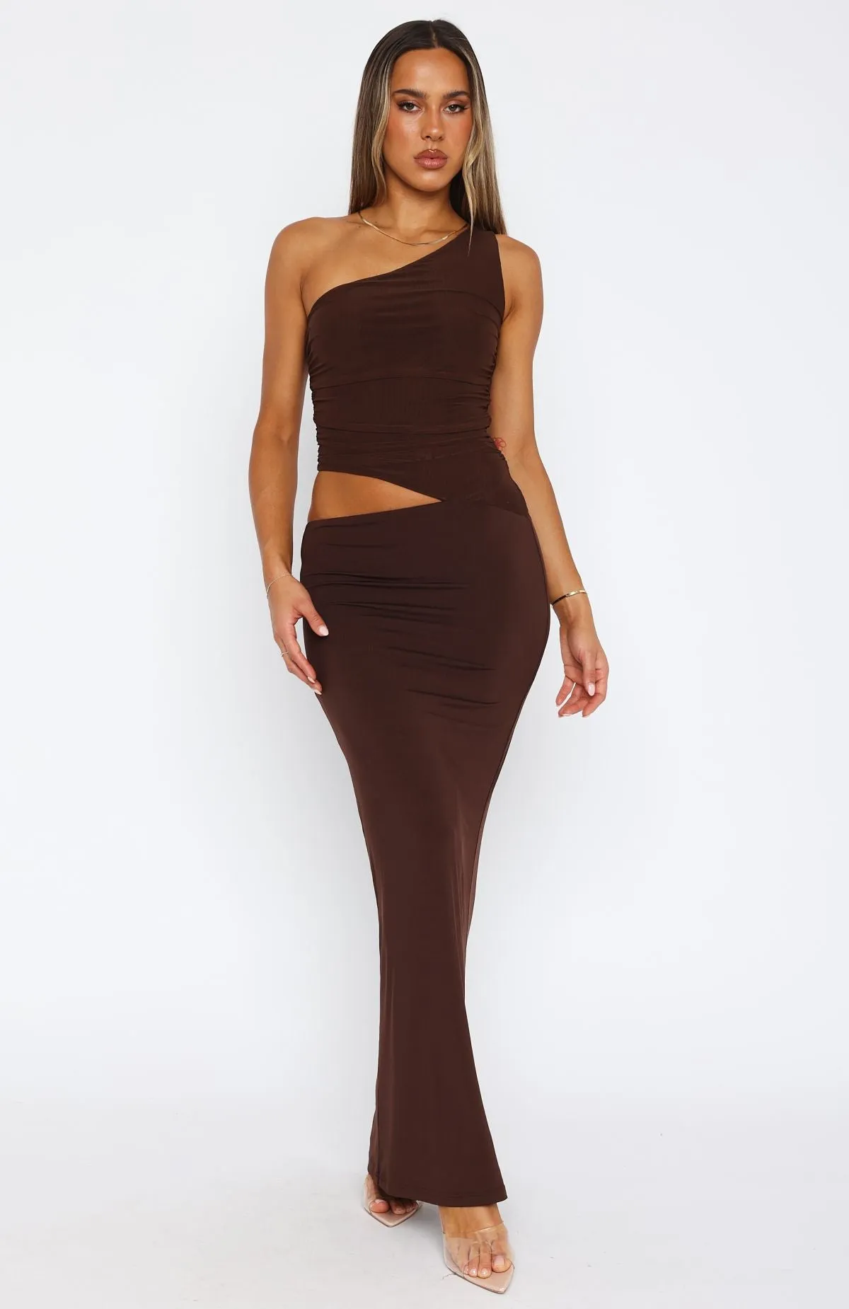 Give Me The Chance Maxi Dress Chocolate sold by White Fox Boutique product image thumbnail 2