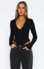 In Pursuit Long Sleeve Corset Black sold by White Fox Boutique