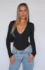In Pursuit Long Sleeve Corset Black sold by White Fox Boutique