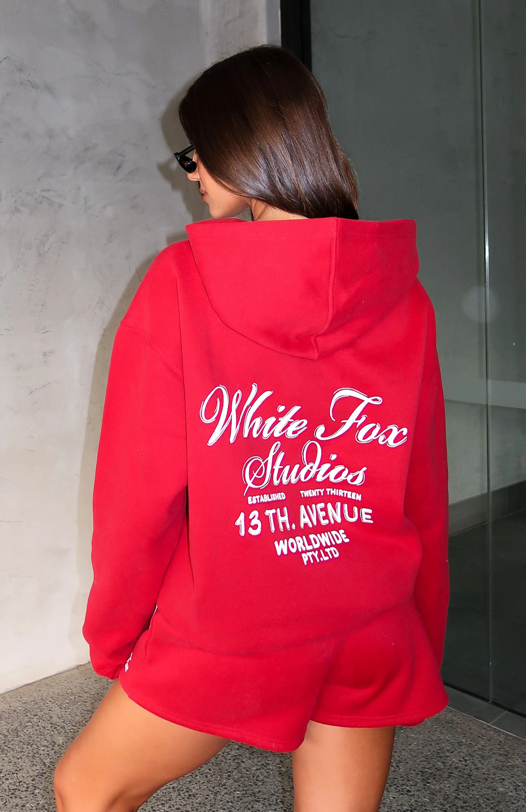 13th Avenue Oversized Hoodie Red sold by White Fox Boutique