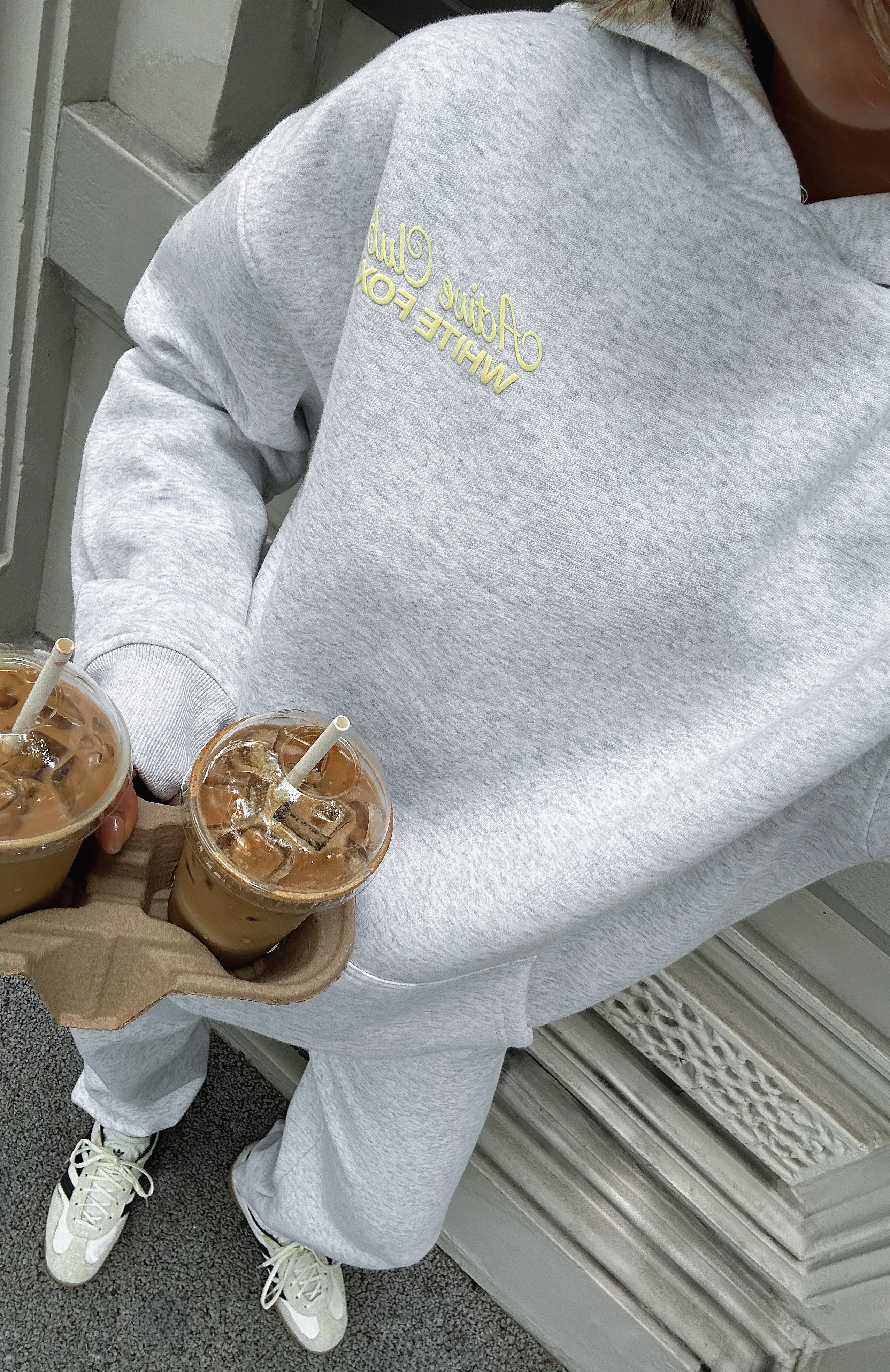 Active Club Oversized Hoodie Grey Marle sold by White Fox Boutique product image thumbnail 5