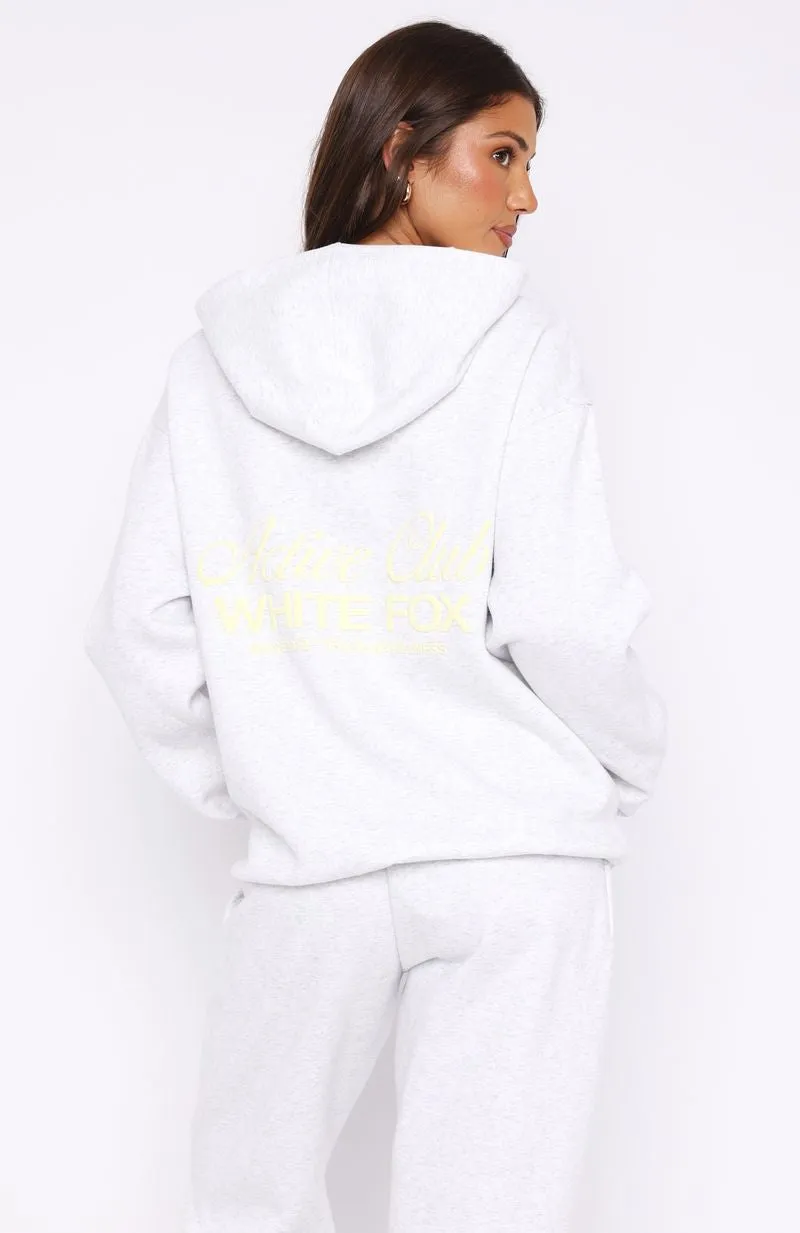 Active Club Oversized Hoodie Grey Marle sold by White Fox Boutique product image thumbnail 4