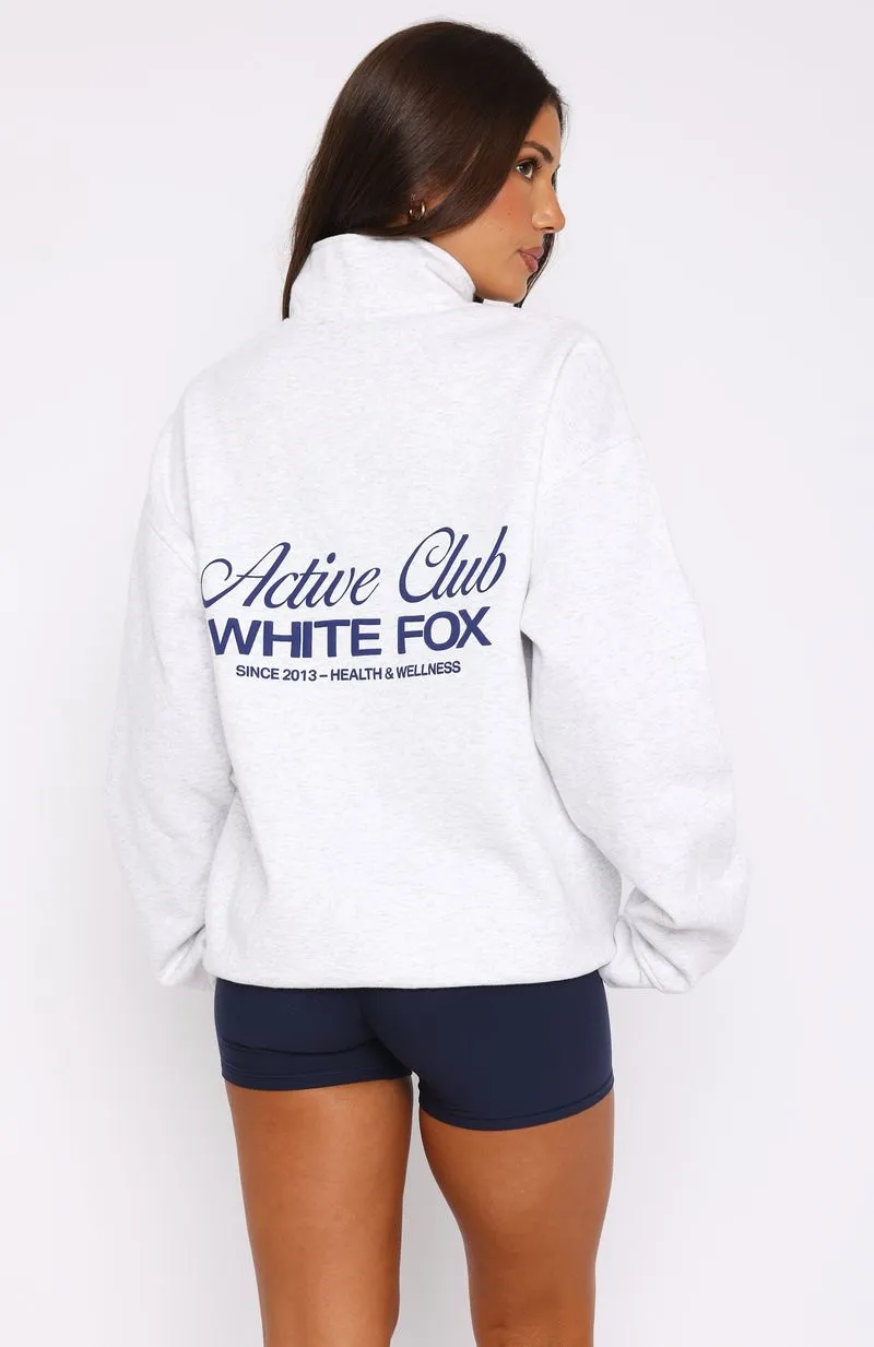 Active Club Quarter Zip Sweater Grey Marle sold by White Fox Boutique product image thumbnail 4