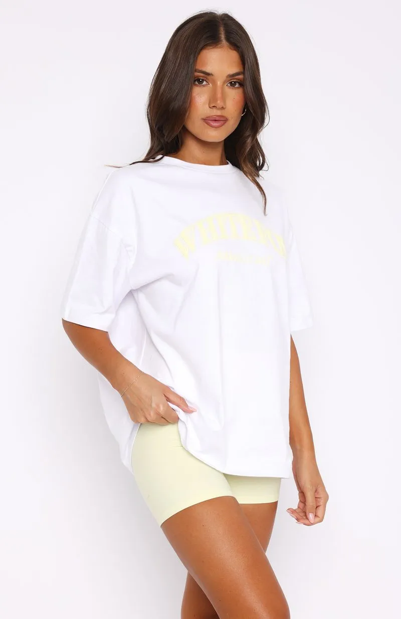 Athletics Era Oversized Tee White/Yellow sold by White Fox Boutique product image thumbnail 3