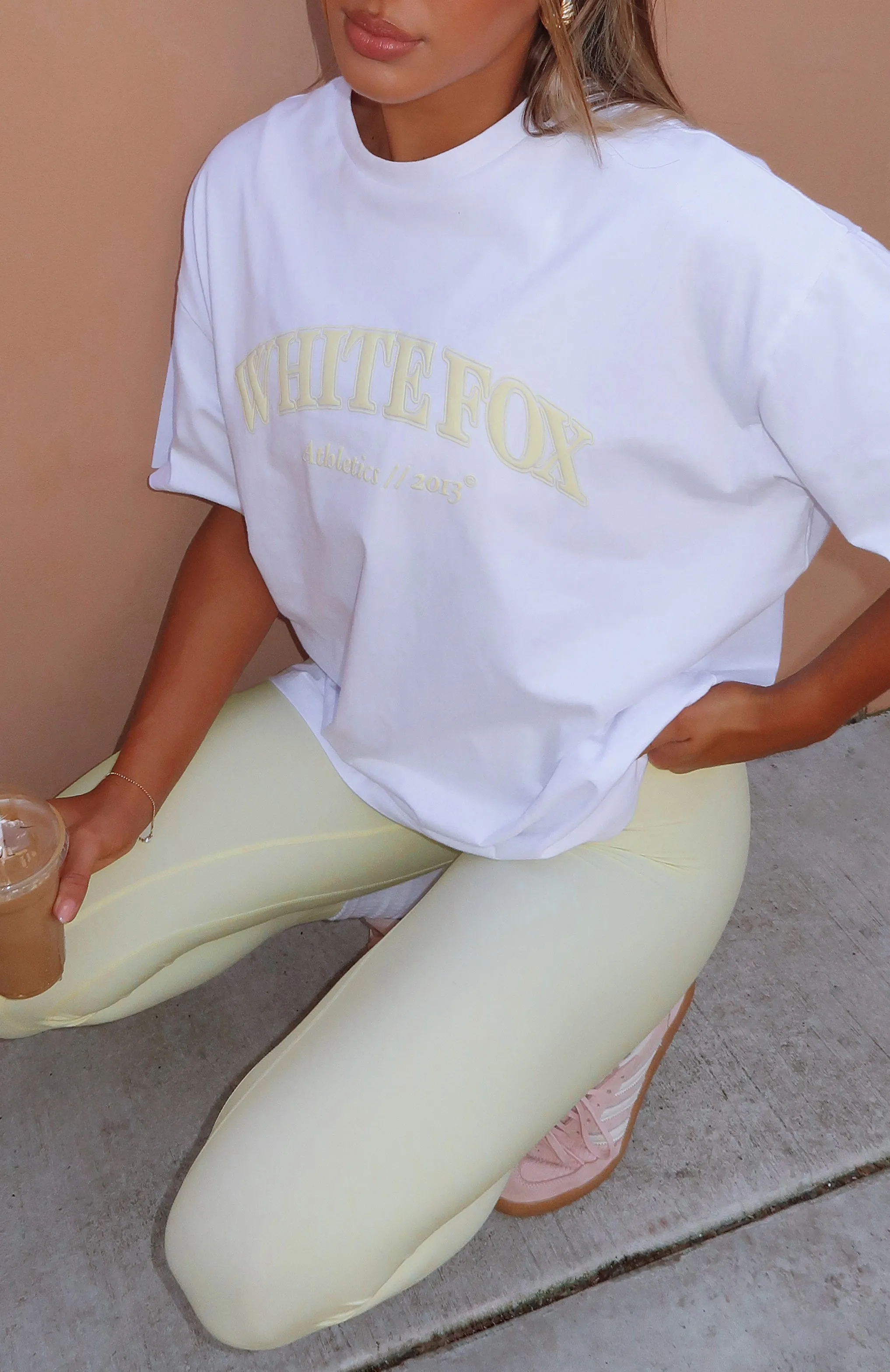 Athletics Era Oversized Tee White/Yellow sold by White Fox Boutique product image thumbnail 5