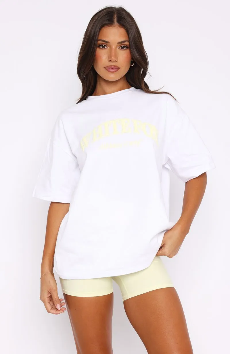 Athletics Era Oversized Tee White/Yellow sold by White Fox Boutique product image thumbnail 2