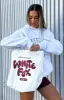 Balanced Tote Bag White/Maroon sold by White Fox Boutique