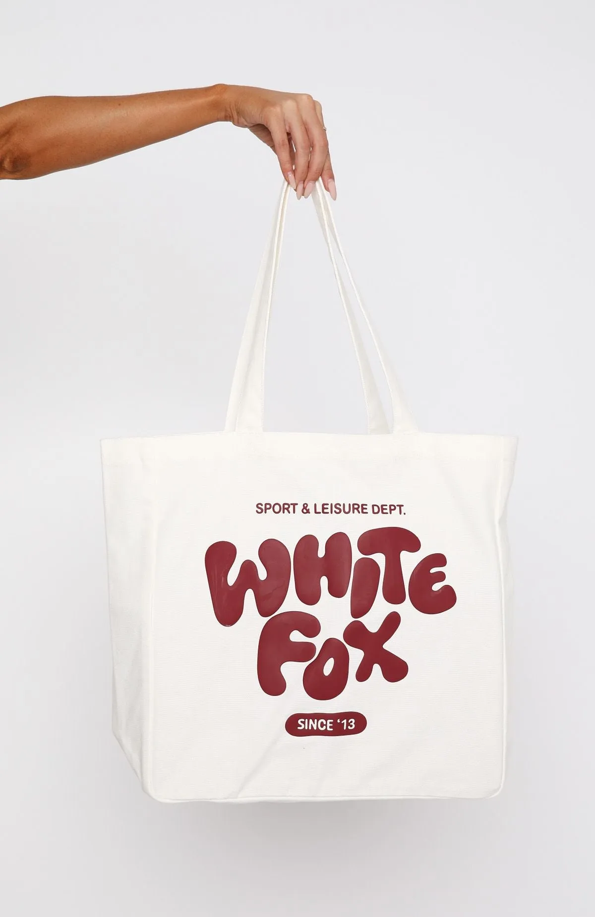 Balanced Tote Bag White/Maroon sold by White Fox Boutique product image thumbnail 2