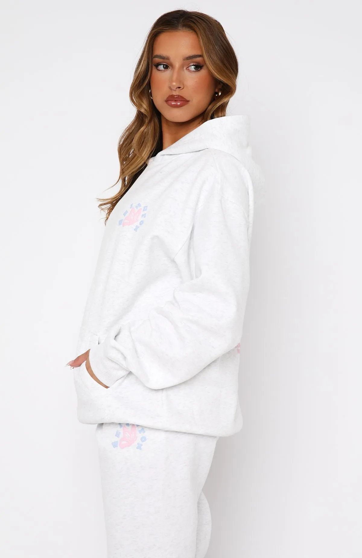 Give You The Best Oversized Hoodie Grey Marle sold by White Fox Boutique product image thumbnail 3