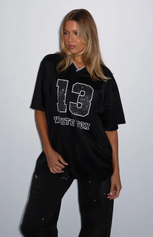 Greedy Oversized Jersey Black sold by White Fox Boutique