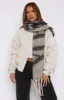 Warm Hug Scarf Black/White sold by White Fox Boutique