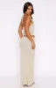 Magic Memory Knit Maxi Skirt Champagne sold by White Fox Boutique