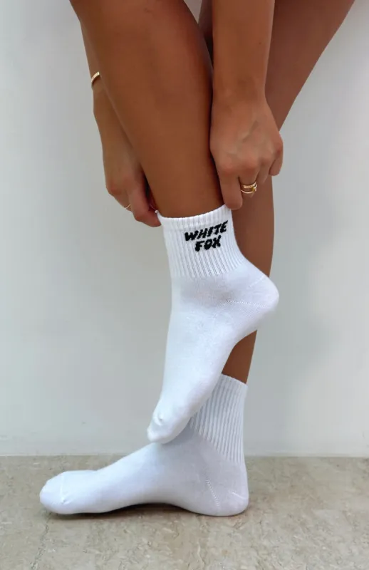 Offstage Socks White/Black sold by White Fox Boutique