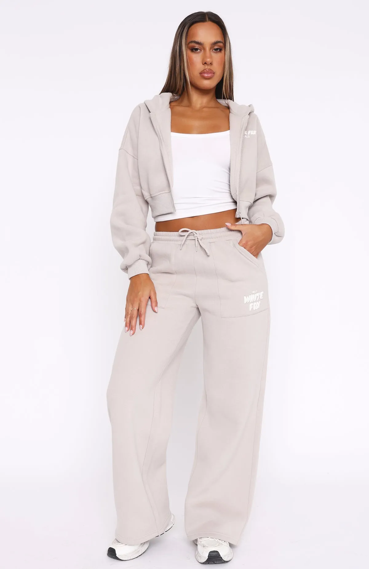 Offstage Wide Leg Sweatpants Moon sold by White Fox Boutique product image thumbnail 2