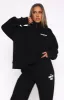 Offstage Zip Front Sweater Monochrome sold by White Fox Boutique