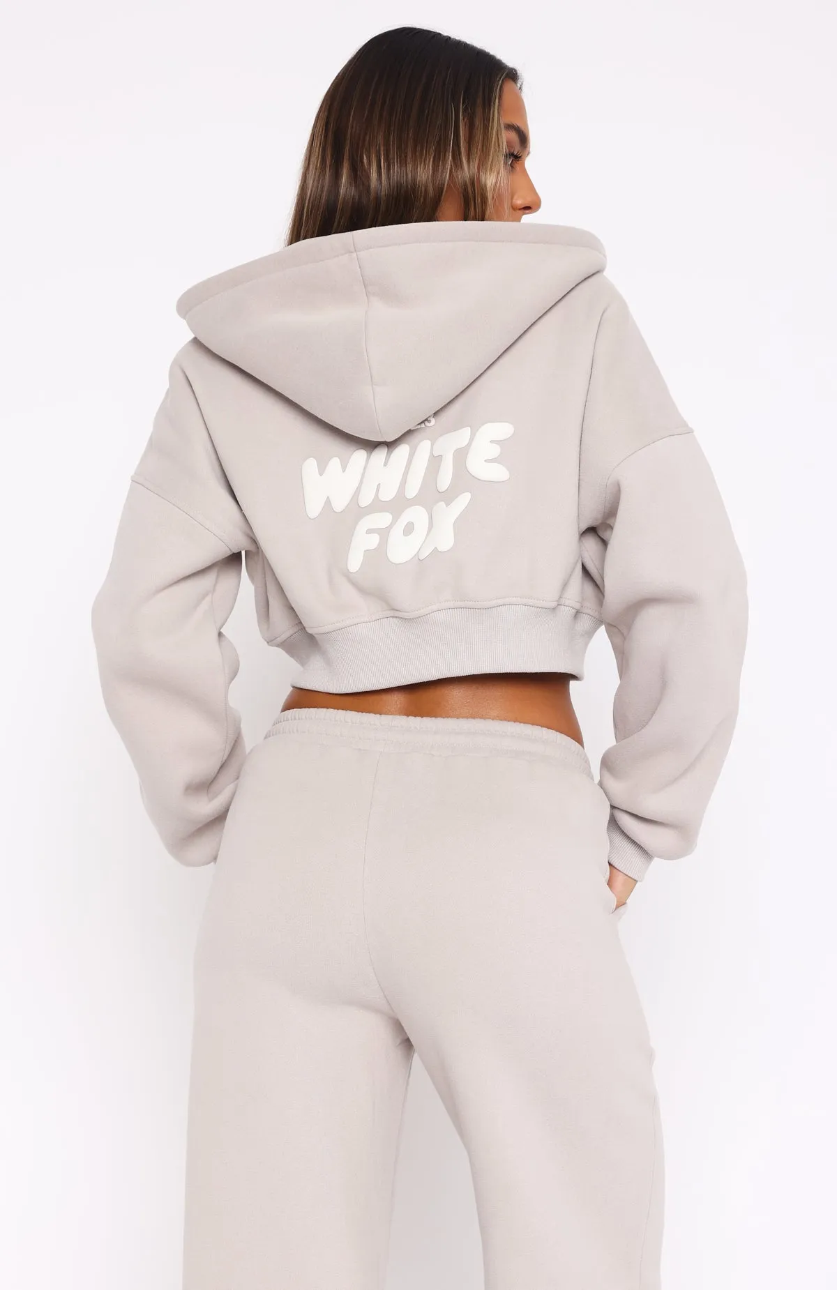 Offstage Cropped Zip Hoodie Moon sold by White Fox Boutique product image thumbnail 4