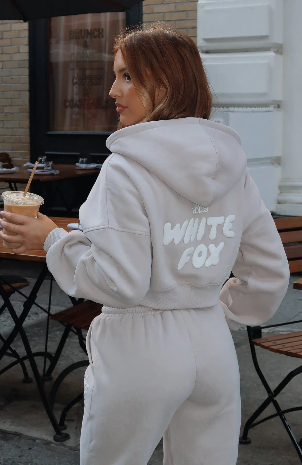 Offstage Cropped Zip Hoodie Moon | Parallel