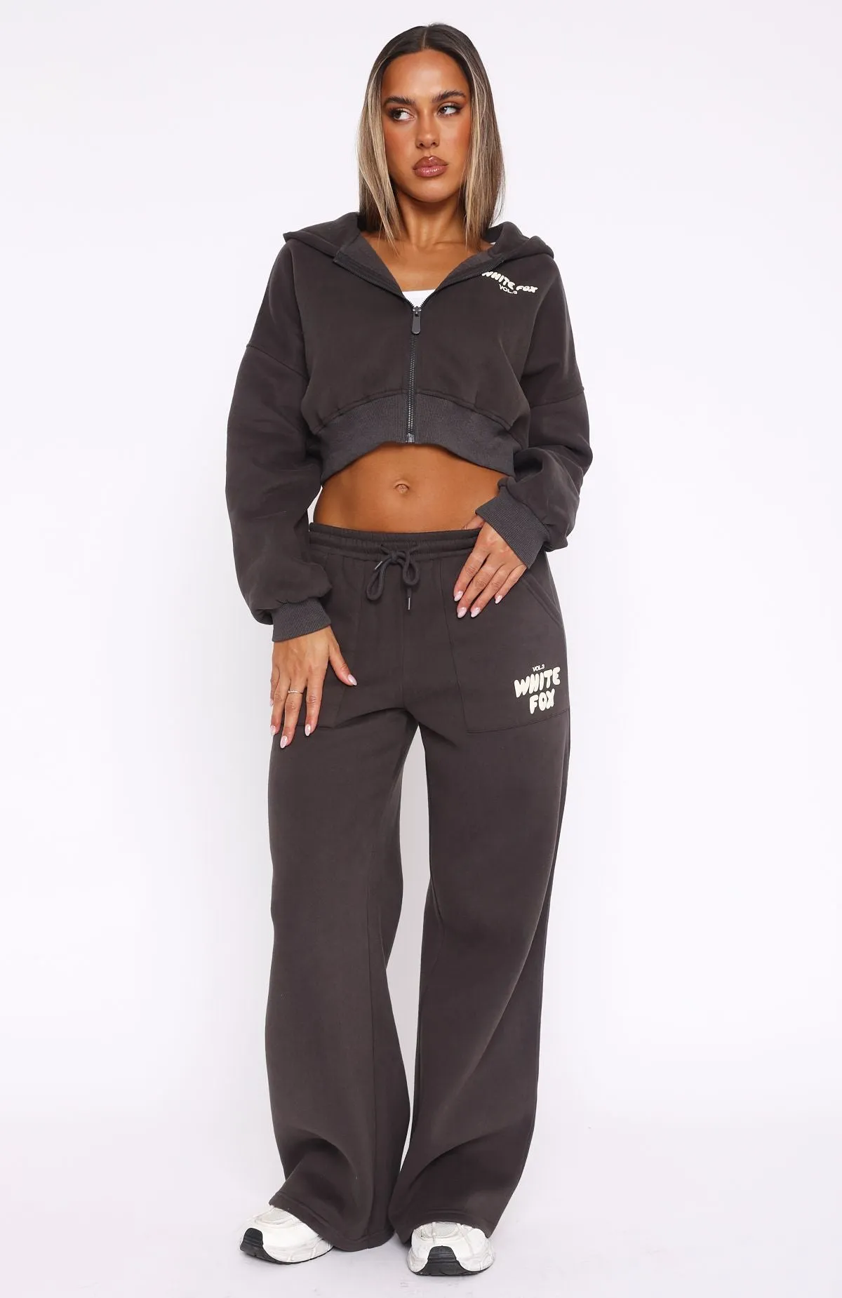 Offstage Wide Leg Sweatpants Shadow sold by White Fox Boutique product image thumbnail 2