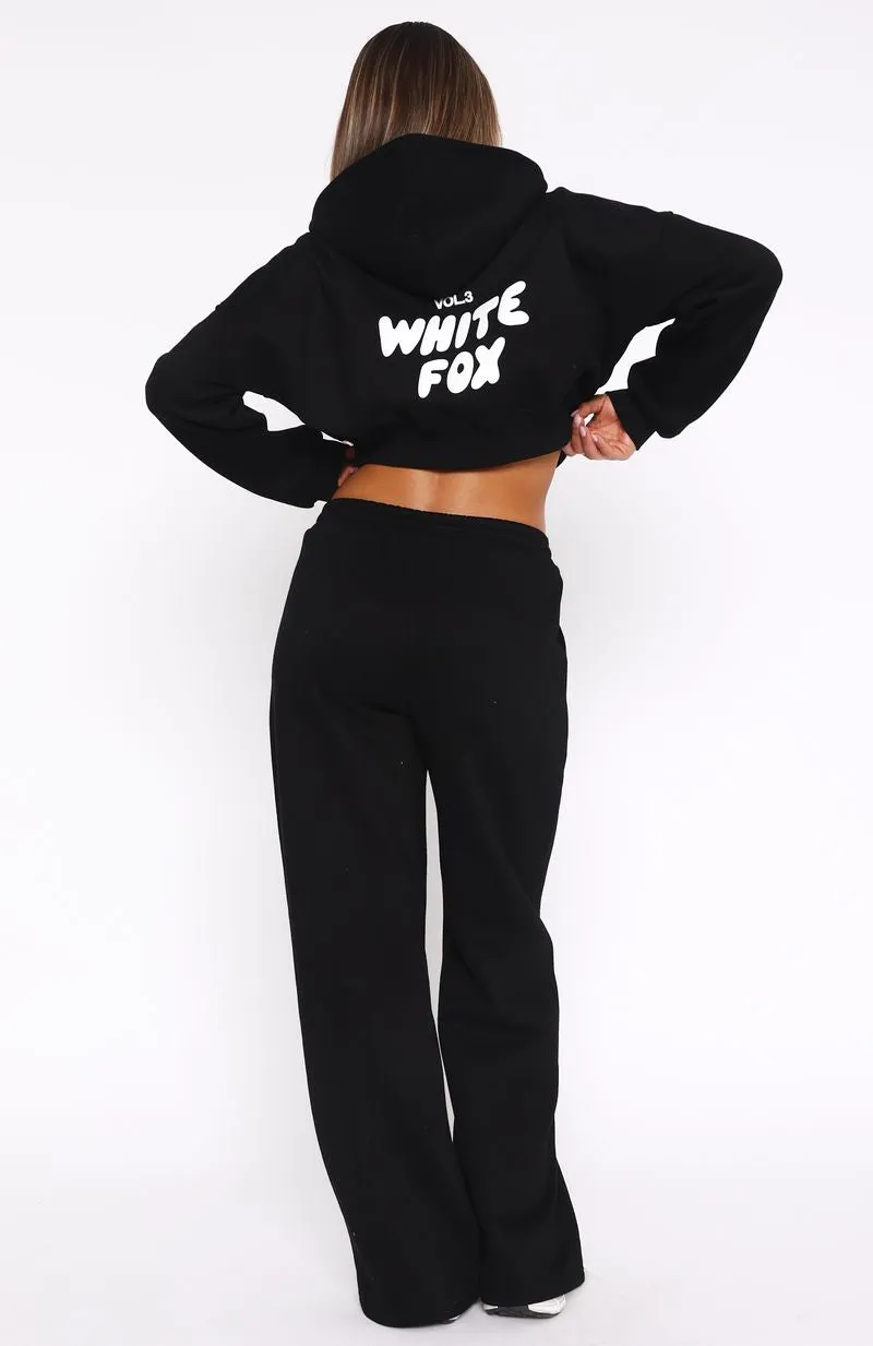 Offstage Wide Leg Sweatpants Monochrome sold by White Fox Boutique product image thumbnail 4
