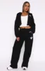 Offstage Wide Leg Sweatpants Monochrome sold by White Fox Boutique