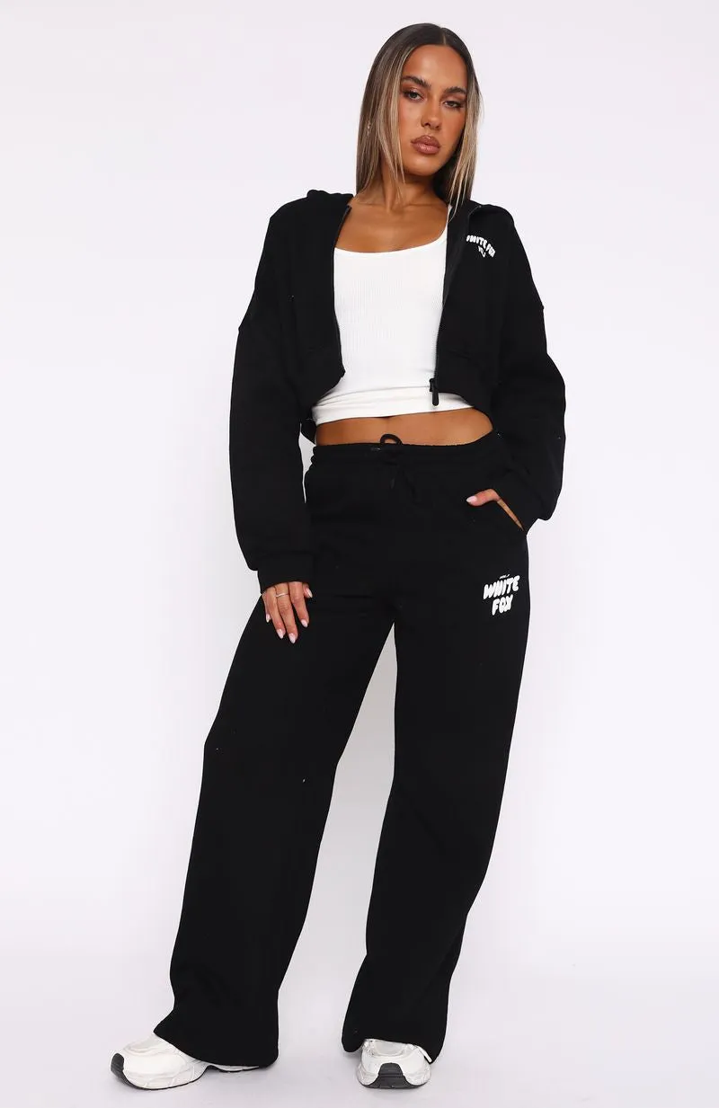 Offstage Wide Leg Sweatpants Monochrome sold by White Fox Boutique product image thumbnail 2