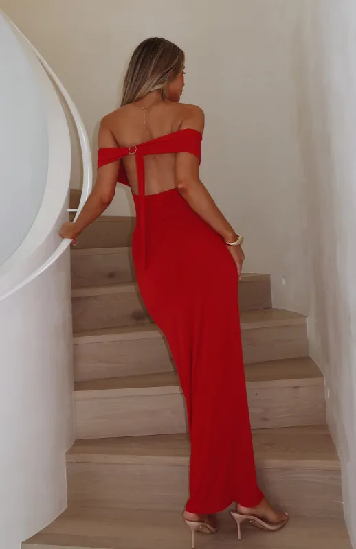 Truth Over Lies Maxi Dress Cherry sold by White Fox Boutique