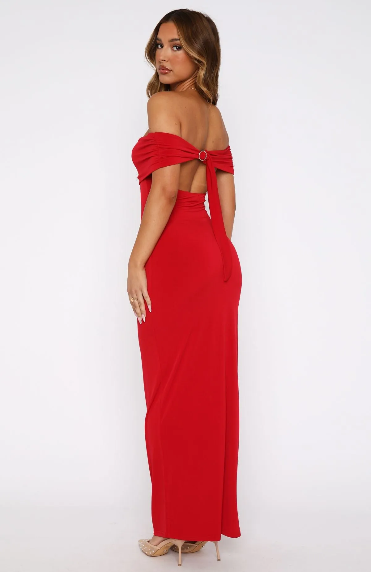 Truth Over Lies Maxi Dress Cherry sold by White Fox Boutique product image thumbnail 4