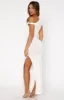 Little Bit Dramatic Maxi Dress White sold by White Fox Boutique