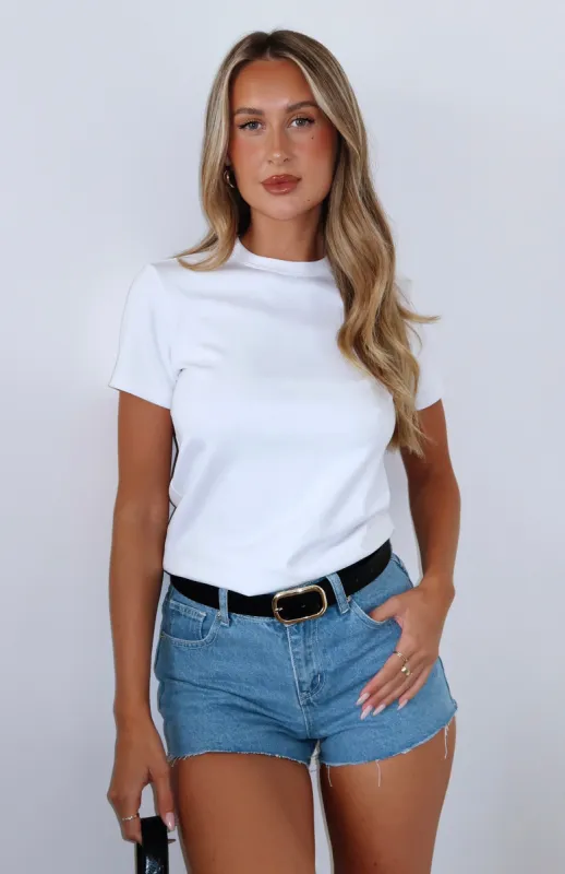 Back For More Denim Shorts Mid Blue sold by White Fox Boutique