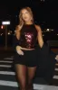 Easy Darling Sequin Top Chocolate sold by White Fox Boutique