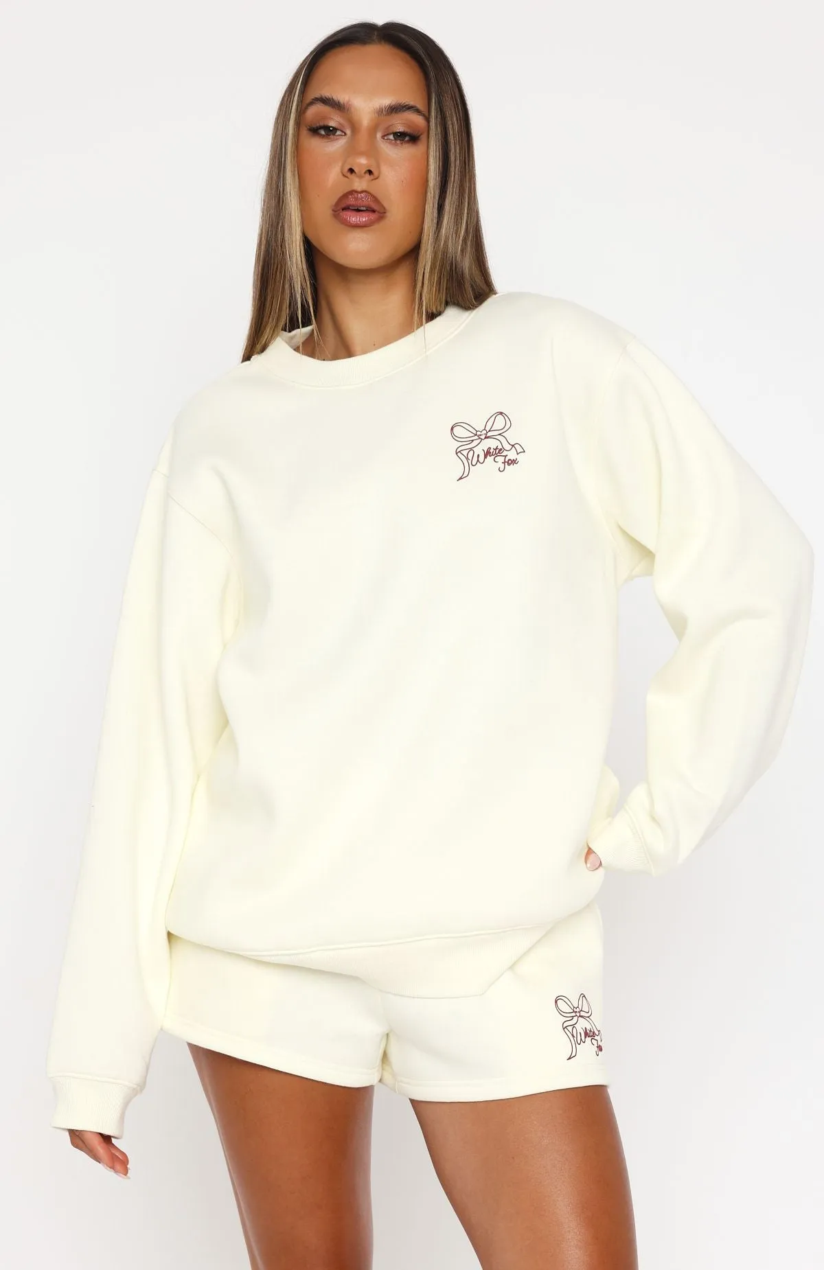 Love You Forever Oversized Sweater Cream sold by White Fox Boutique product image thumbnail 2