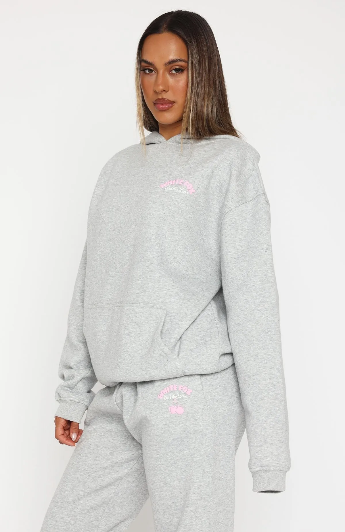 Love Me Tender Oversized Hoodie Dark Grey Marle sold by White Fox Boutique product image thumbnail 3