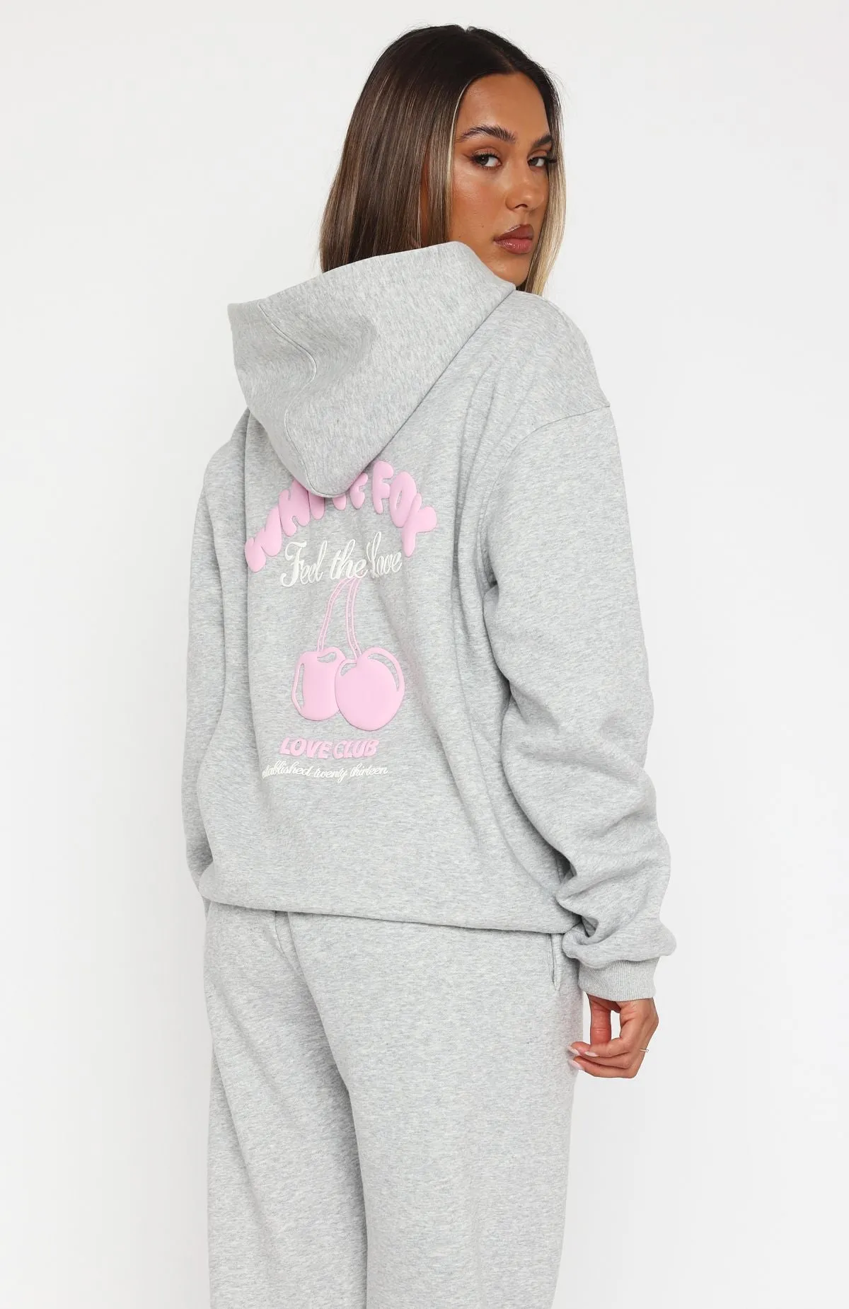 Love Me Tender Oversized Hoodie Dark Grey Marle sold by White Fox Boutique product image thumbnail 4