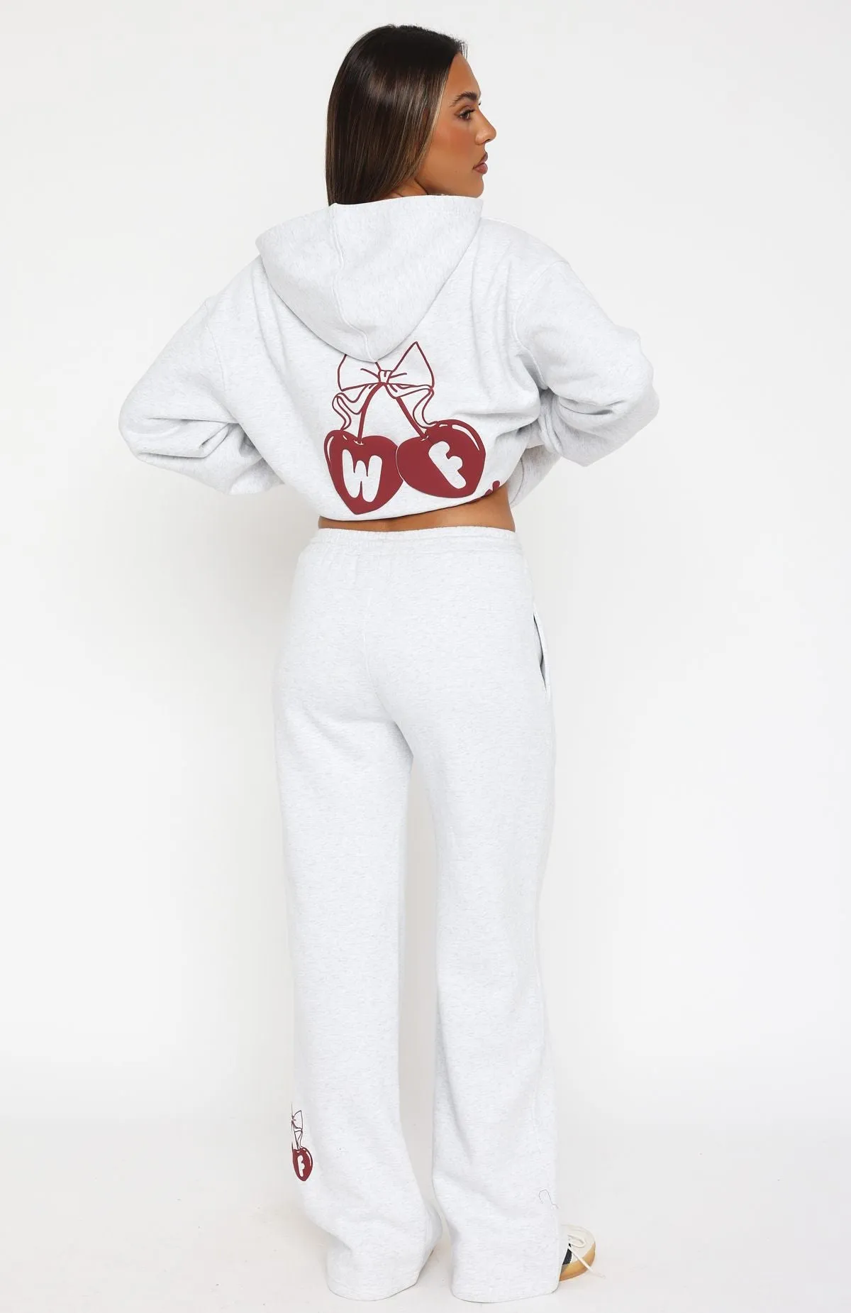 Feel The Love Wide Leg Sweatpants Grey Marle sold by White Fox Boutique product image thumbnail 4