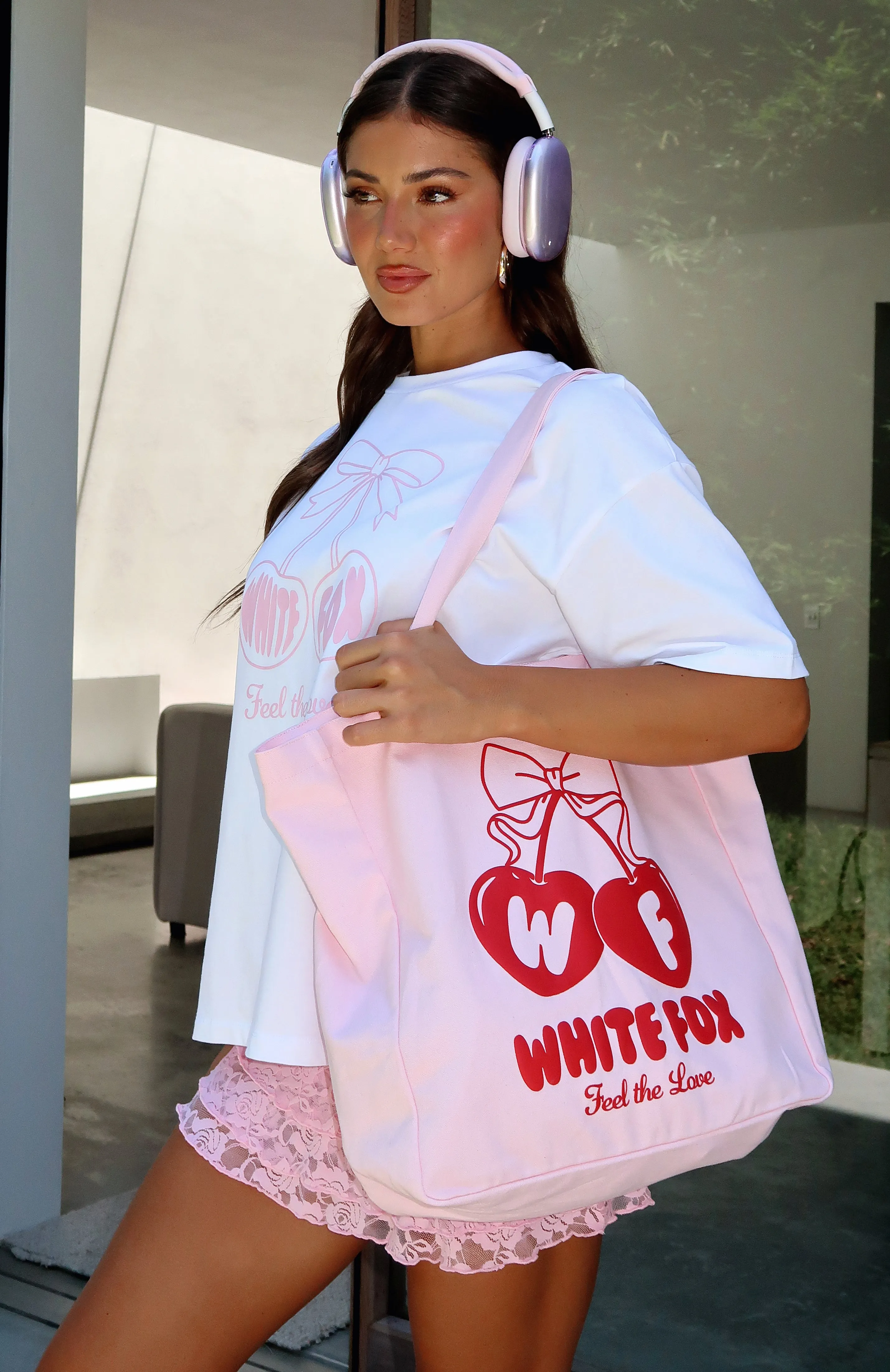 Feel The Love Tote Bag Pink sold by White Fox Boutique
