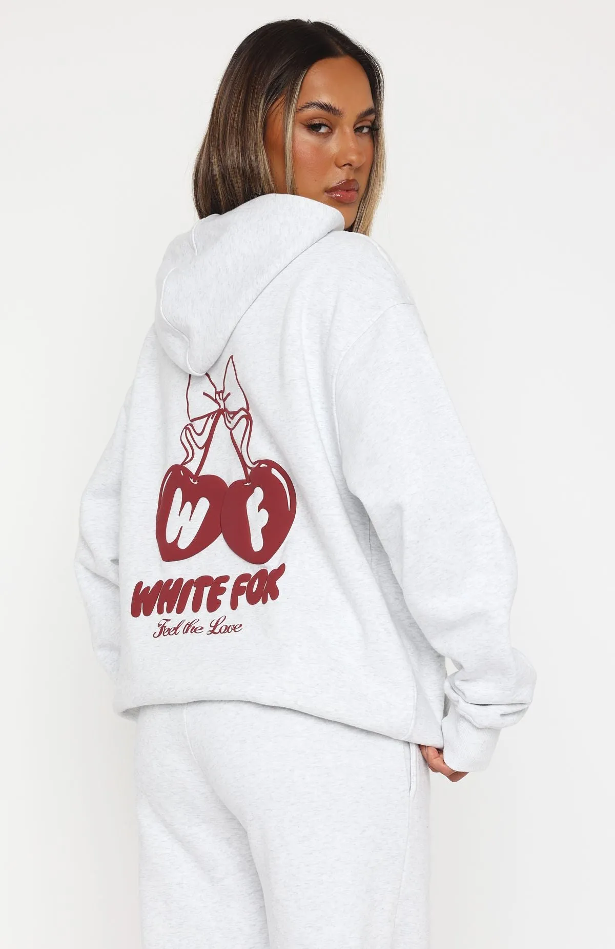 Feel The Love Oversized Hoodie Grey Marle sold by White Fox Boutique product image thumbnail 4
