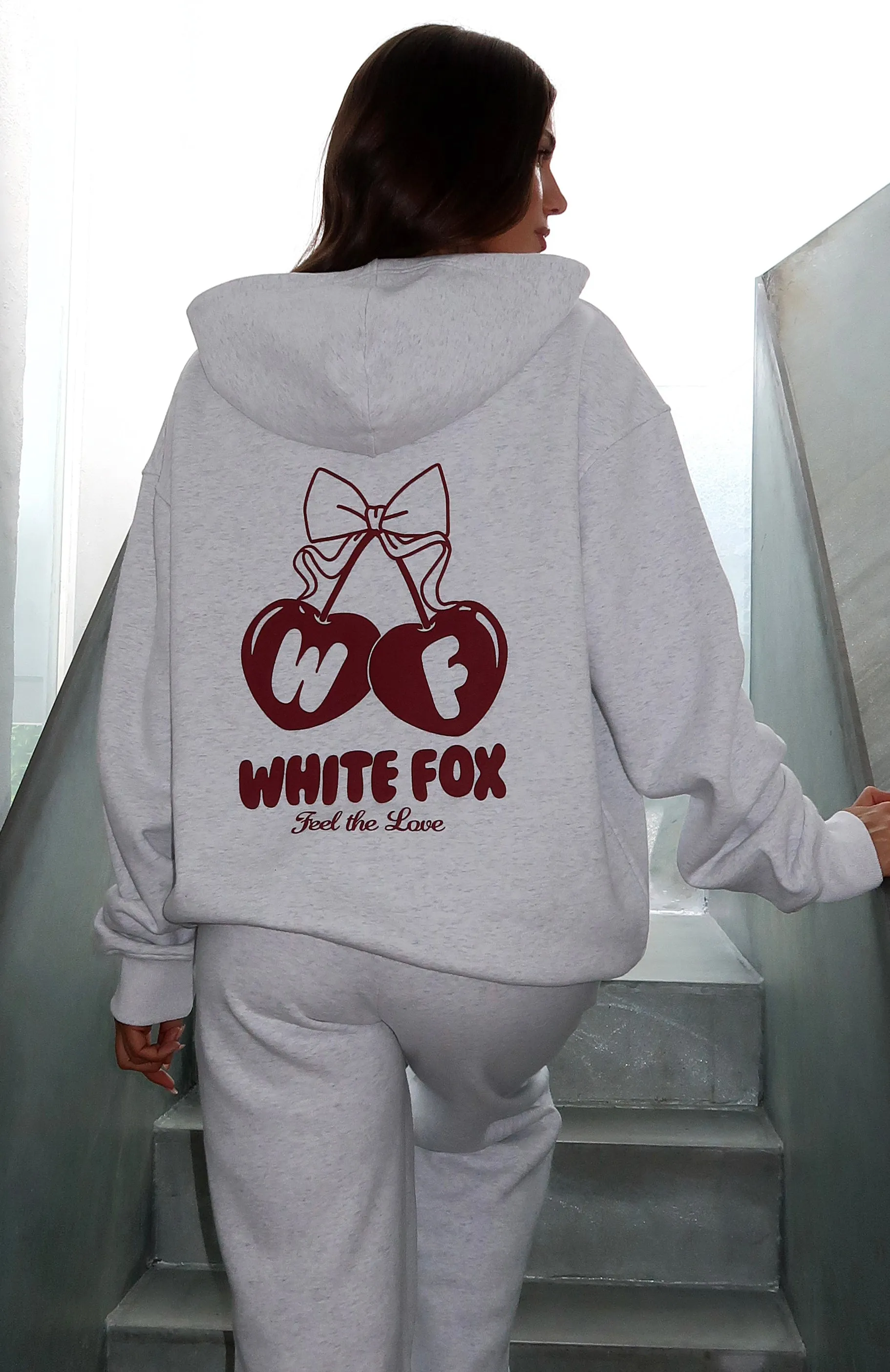 Feel The Love Oversized Hoodie Grey Marle sold by White Fox Boutique product image thumbnail 5