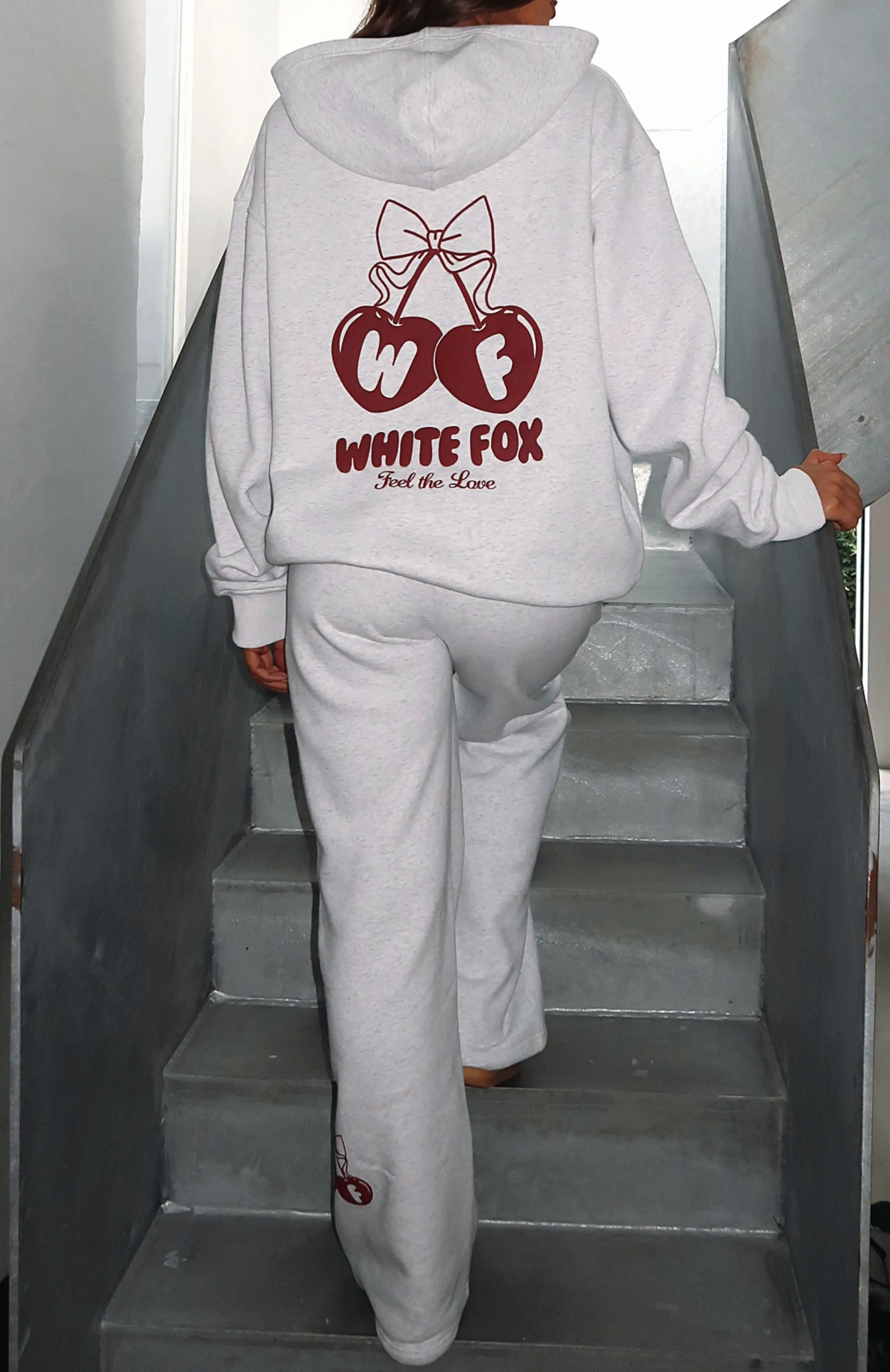 Feel The Love Oversized Hoodie Grey Marle sold by White Fox Boutique