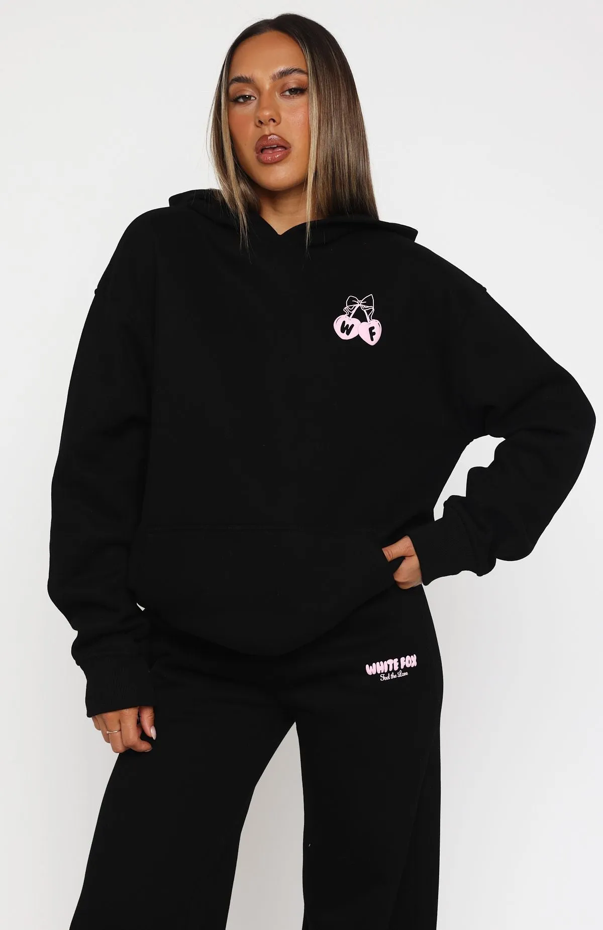 Feel The Love Oversized Hoodie Black sold by White Fox Boutique product image thumbnail 2
