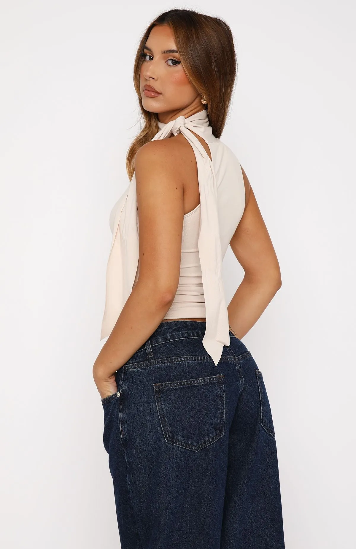 Spilling Secrets Top Bone sold by White Fox Boutique product image thumbnail 4